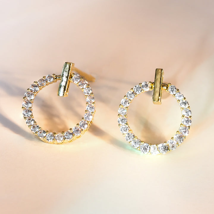 Quality gold hoops, shiny earrings for women, sparking hoops for women, sustainable fair trade jewelry business