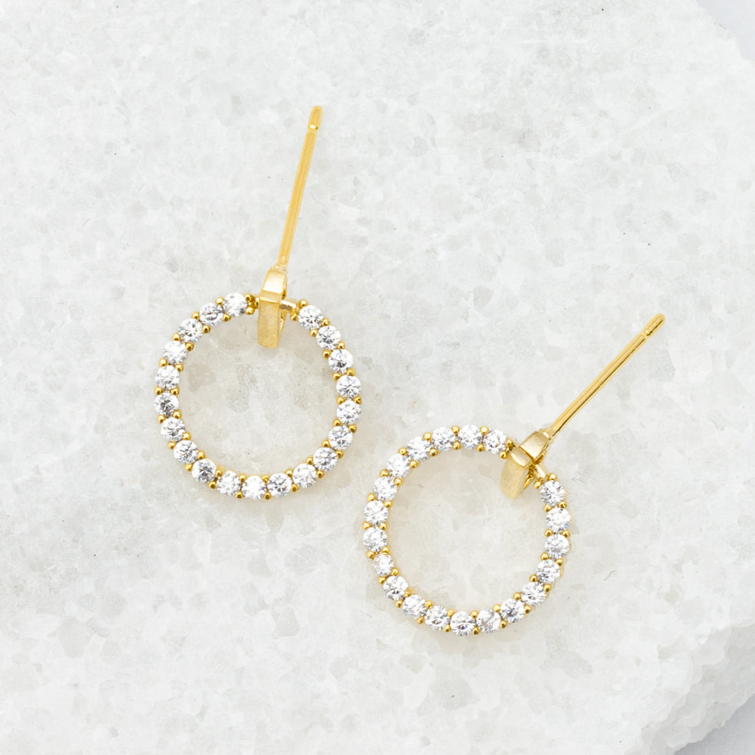 Stunning gold hoops, 14k gold and zircon earrings, wedding jewelry for women, best gift ideas, fair trade gifting