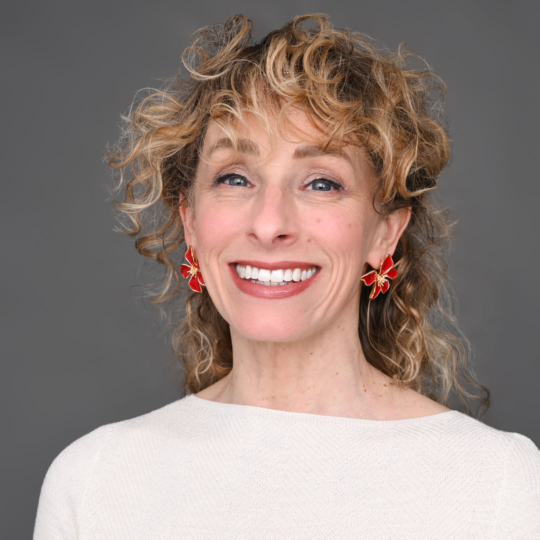 Bloom Earrings in Red