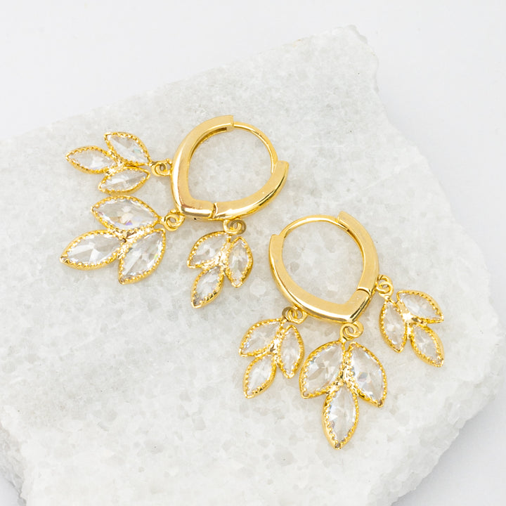A photo of stunning gold earrings, bridal earrings, classy earrings for women, gold earrings for wedding