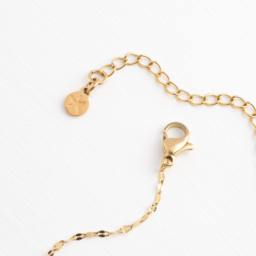 Photo of 14k gold plated stainless steel chain, adjustable gold chain, symbolism of starfish, ocean jewelry, gold chain