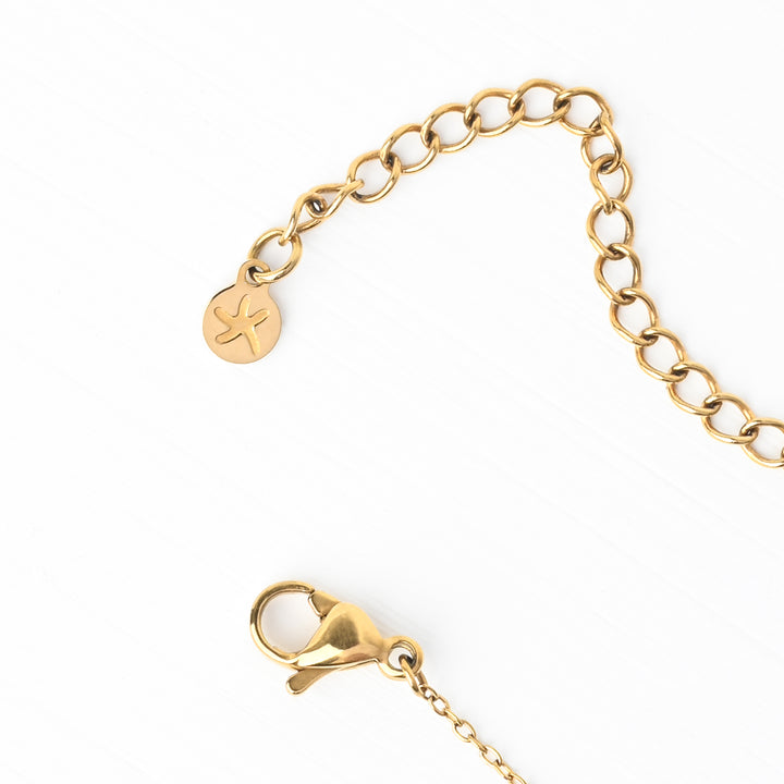 Gold chain, starfish logo, necklace for women, sustainable fair trade, Christmas presents
