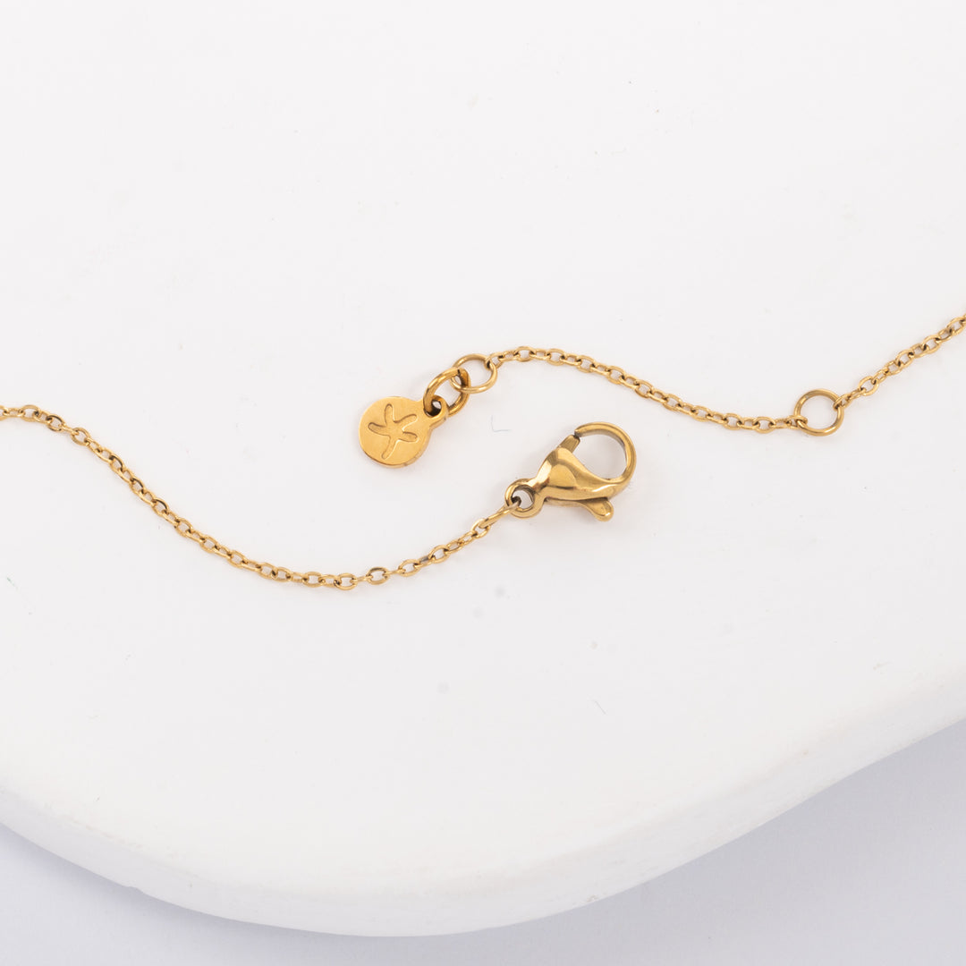 Gold chain with starfish logo attached, symbolism for hope, adjustable gold chain, jewelry gift shops