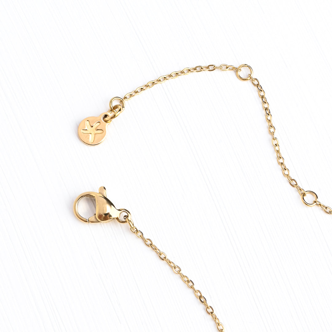 Starfish logo, starfish symbol, gold necklace chain, women's gold necklaces, sustainable fair trade business