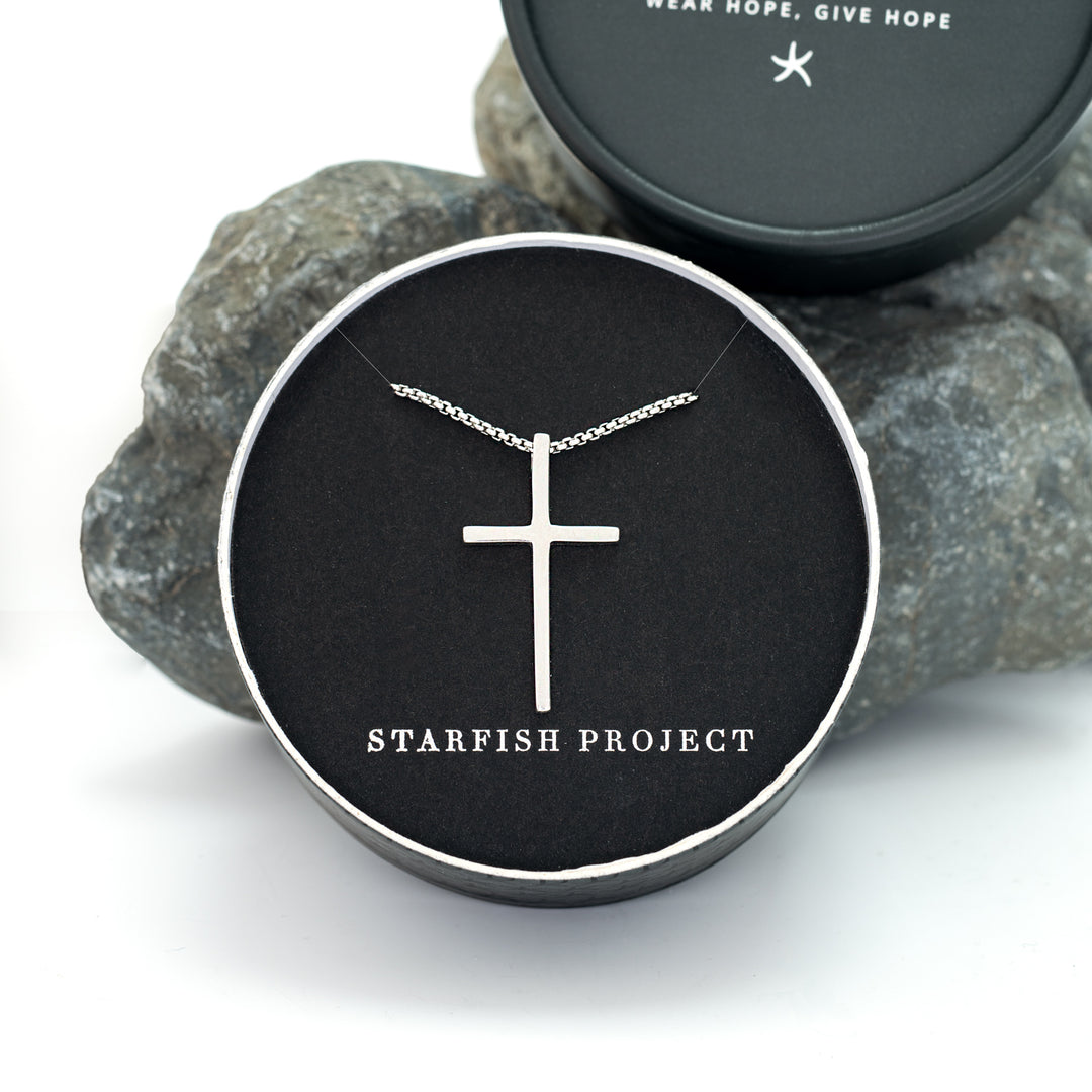 Starfish Project brand, gift packaging, cross necklace for guys, quality jewelry for men