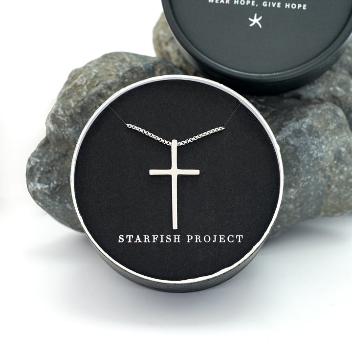 Starfish Project brand, gift packaging, cross necklace for guys, quality jewelry for men