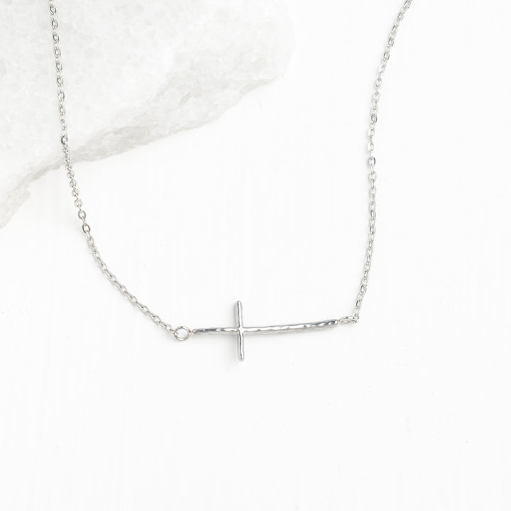 Photo of silver necklace with cross pendant, silver necklaces for women, high end jewelry, necklace with cross pendant, gift ideas for the holidays, freedom business