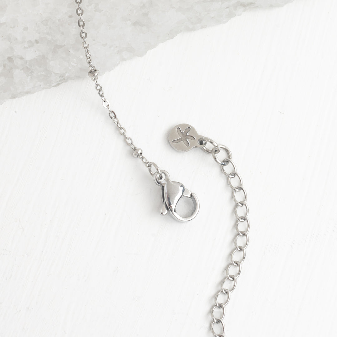 Starfish logo, starfish symbol, silver necklace chain, women's silver necklaces, sustainable fair trade business