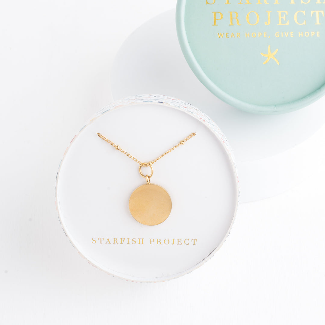 Gift box, starfish project, beautiful jewelry brands, heart pendant, engravable necklace with heart center