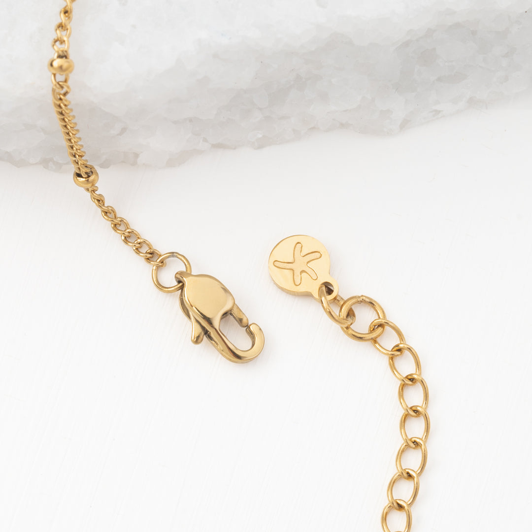 Starfish logo, starfish symbol, gold necklace chain, women's gold necklaces, sustainable fair trade business