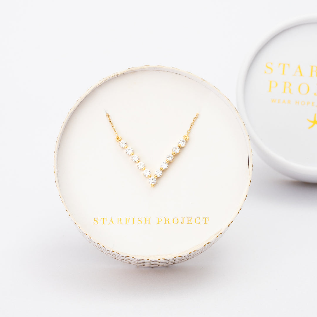 Gold necklace gift box, Starfish Project brand, necklaces like Pandora, high quality jewelry companies