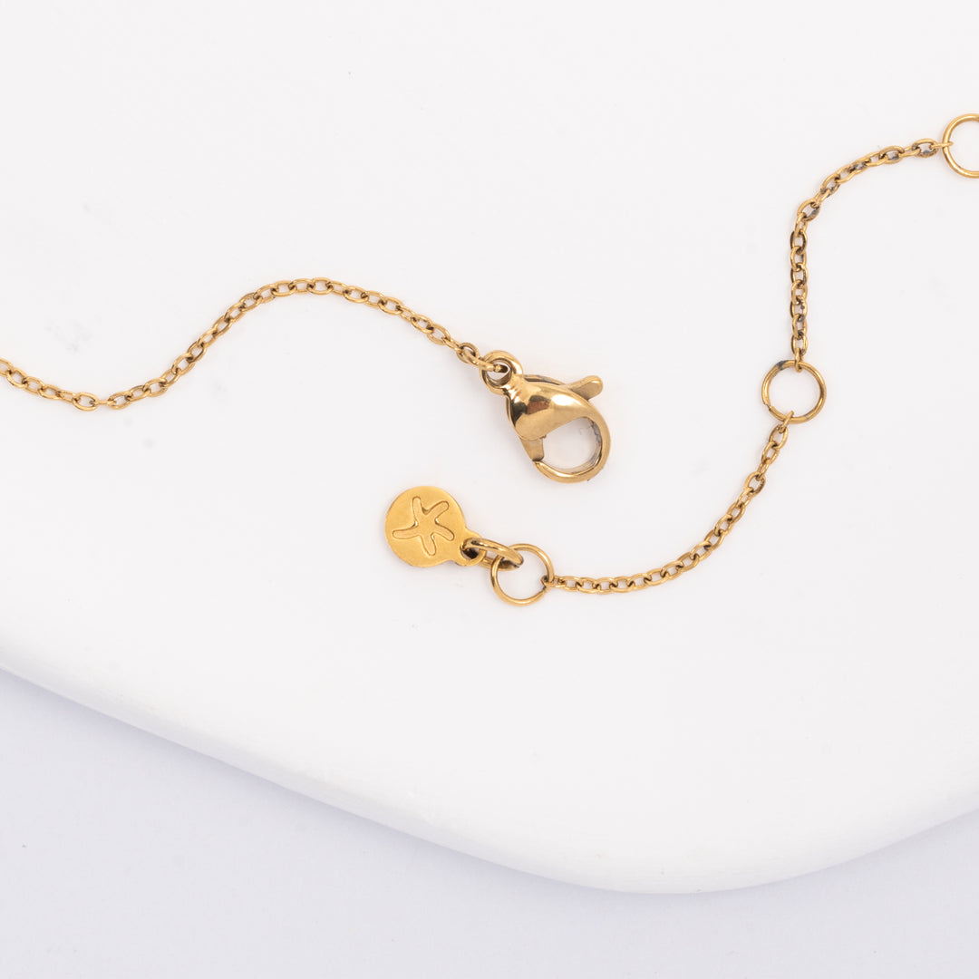 Starfish logo, starfish symbol, gold necklace chain, women's gold necklaces, sustainable fair trade business