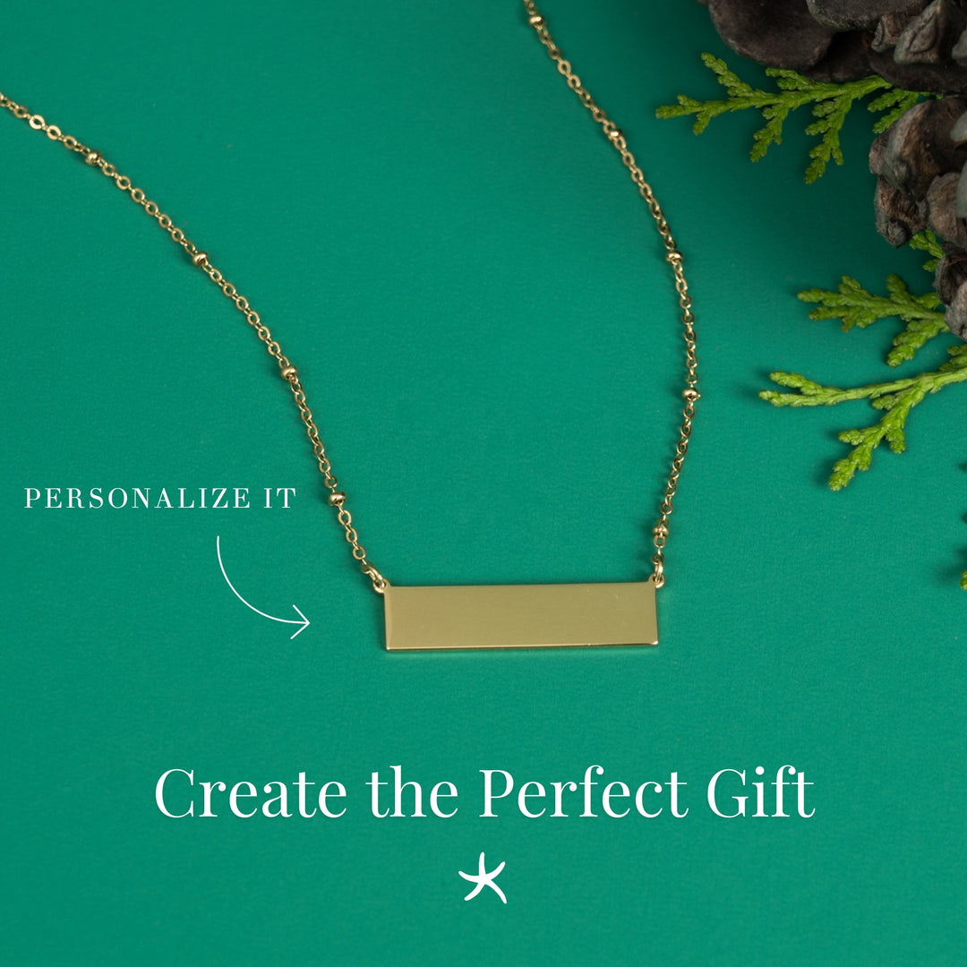 Example photo of how to engrave gold necklace, gold necklaces, best xmas gifts, gift ideas for the holidays