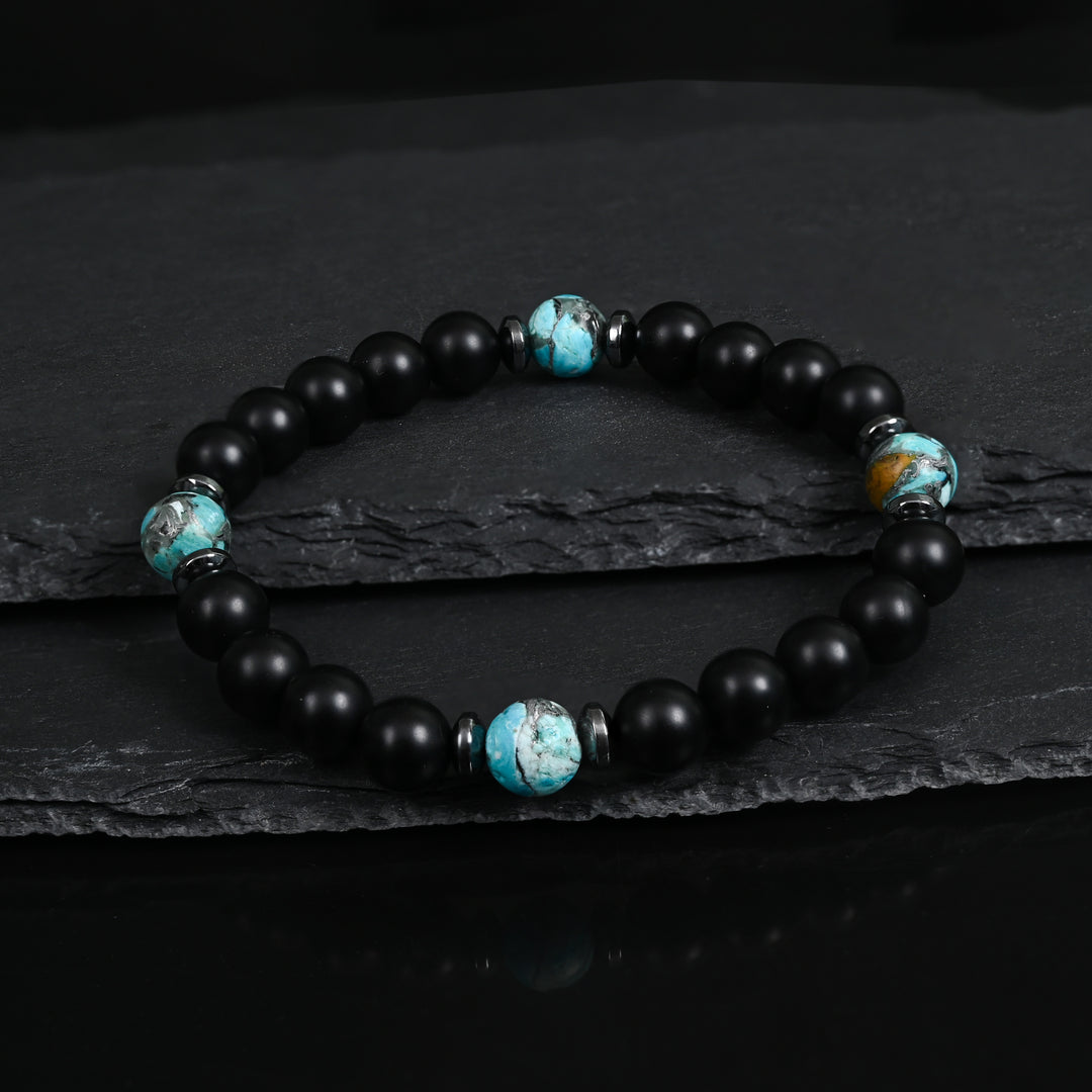 Women's artisan jewelry, ideas for men for Christmas, men's bracelets, black beaded bracelet for men, gift ideas for the holidays