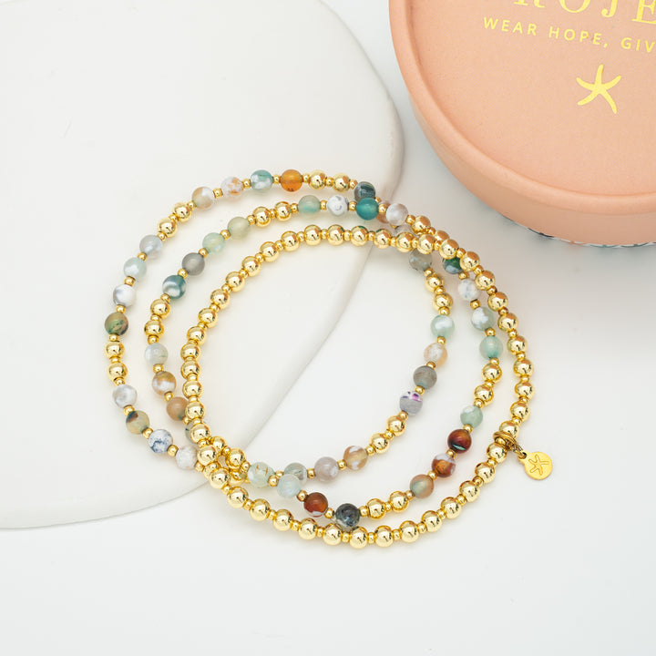 Gold bracelet with agate beads, agate beaded bracelet, gold beaded bracelet, Macy's jewelry, presents for xmas