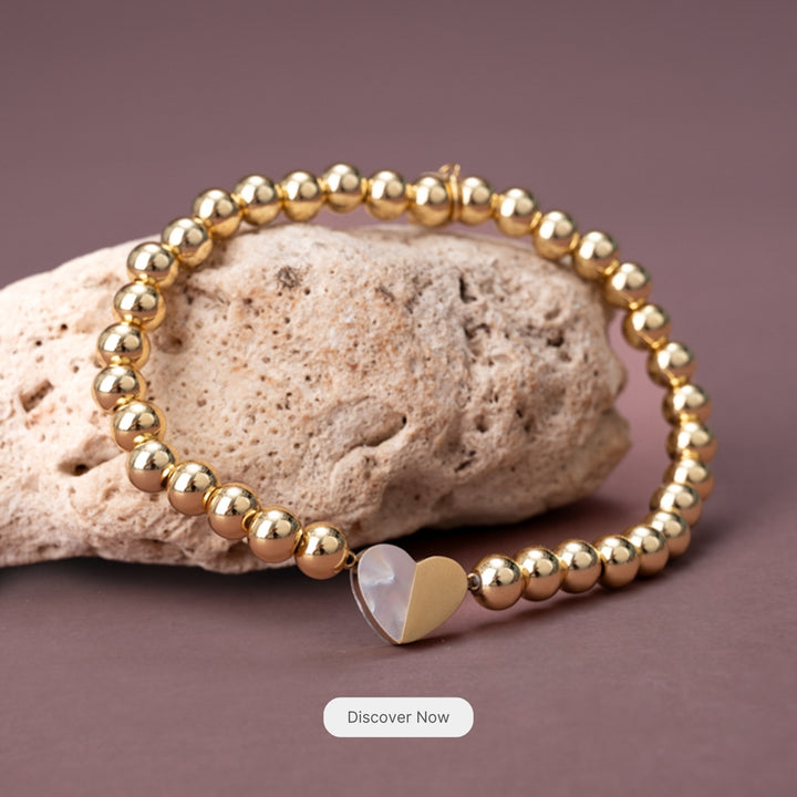 Gold beaded bracelet, 18k gold, beaded bracelet, bracelets like pandora, gift shops near me, women's fair trade jewelry
