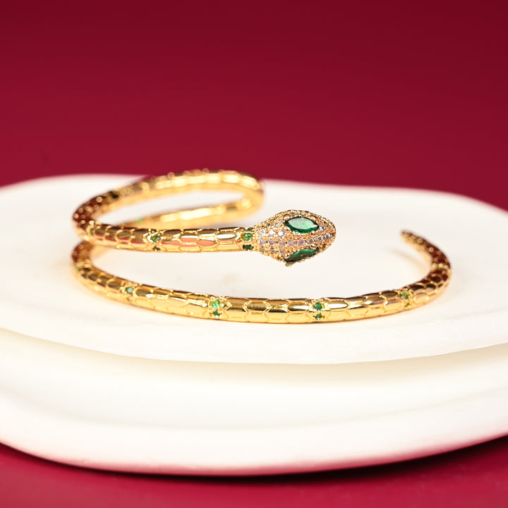Snake shaped bracelet, gold snake cuff, women's jewelry, freedom company, bracelet brand