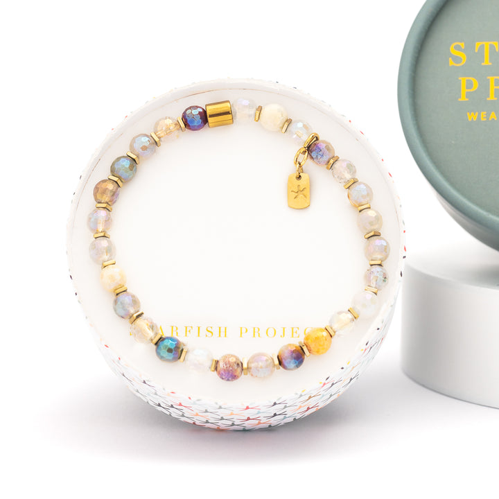 Starfish Project bracelet, gift boxing, colorful beads, handcrafted jewelry, jewelry designers