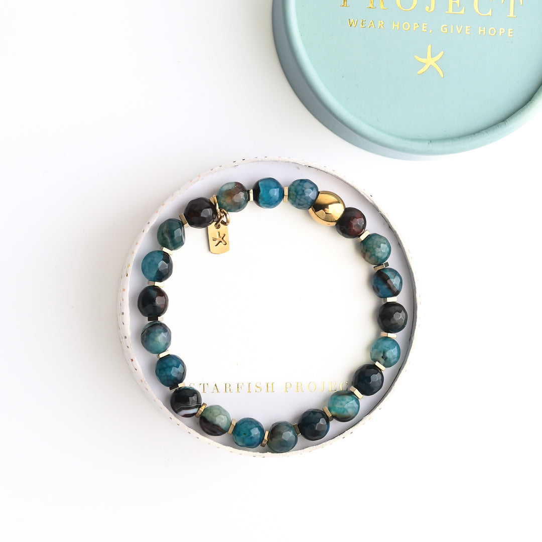 Ewa Beaded Green Agate Bracelet