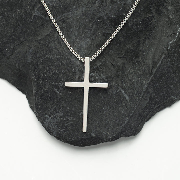 Men's silver cross necklace, sterling silver necklace, jewelry for men, symbolism for hope, women's artisan jewelry