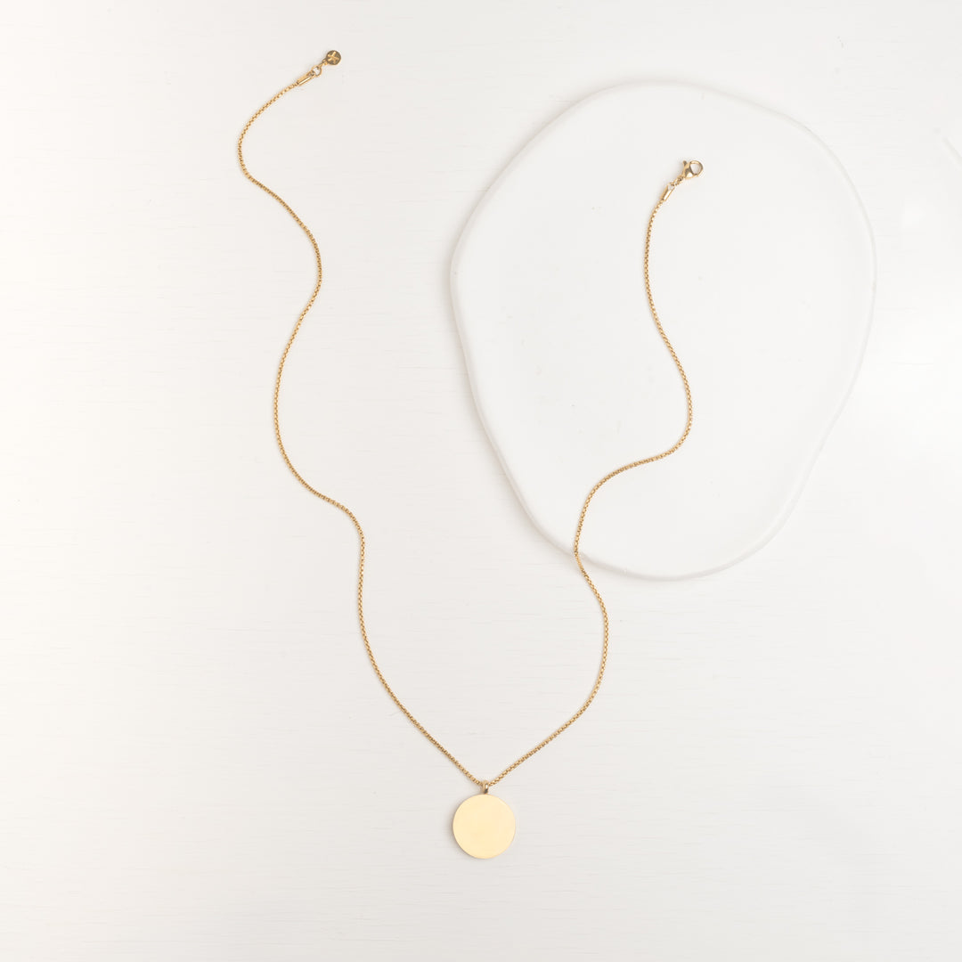 Opposite side of necklace, plain gold necklace side, gift shops near me, unique christmas present ideas