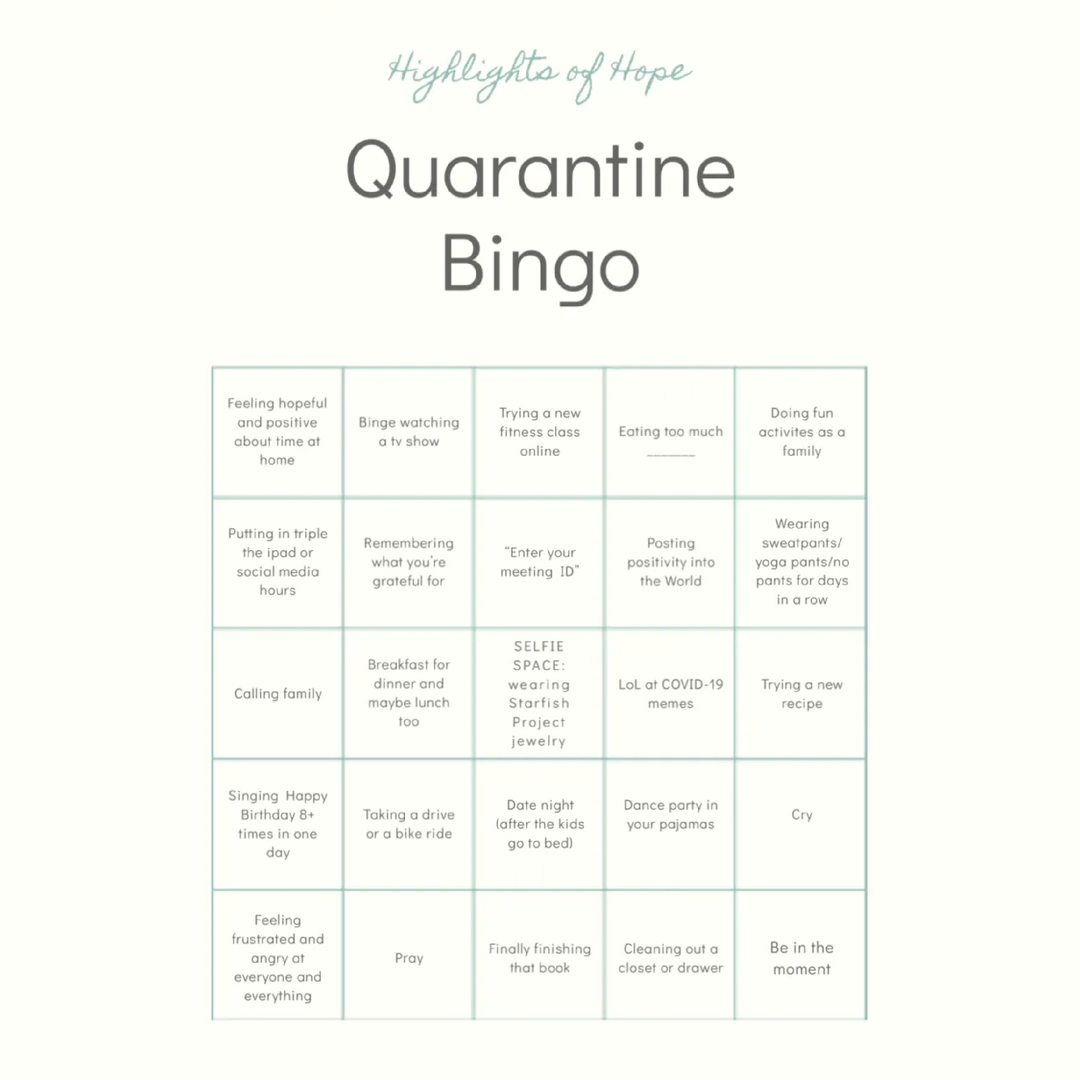 Let’s Play Quarantine Bingo!