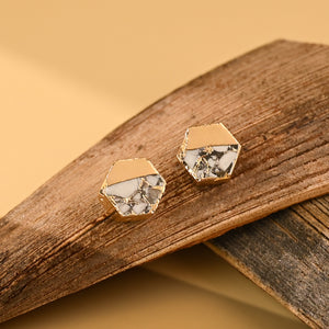 Canopy Stud Earrings – White Turquoise