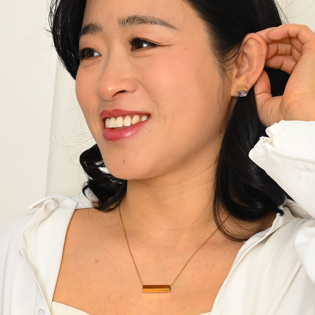 Canopy Stud Earrings – Royal Purple Emperor Stone