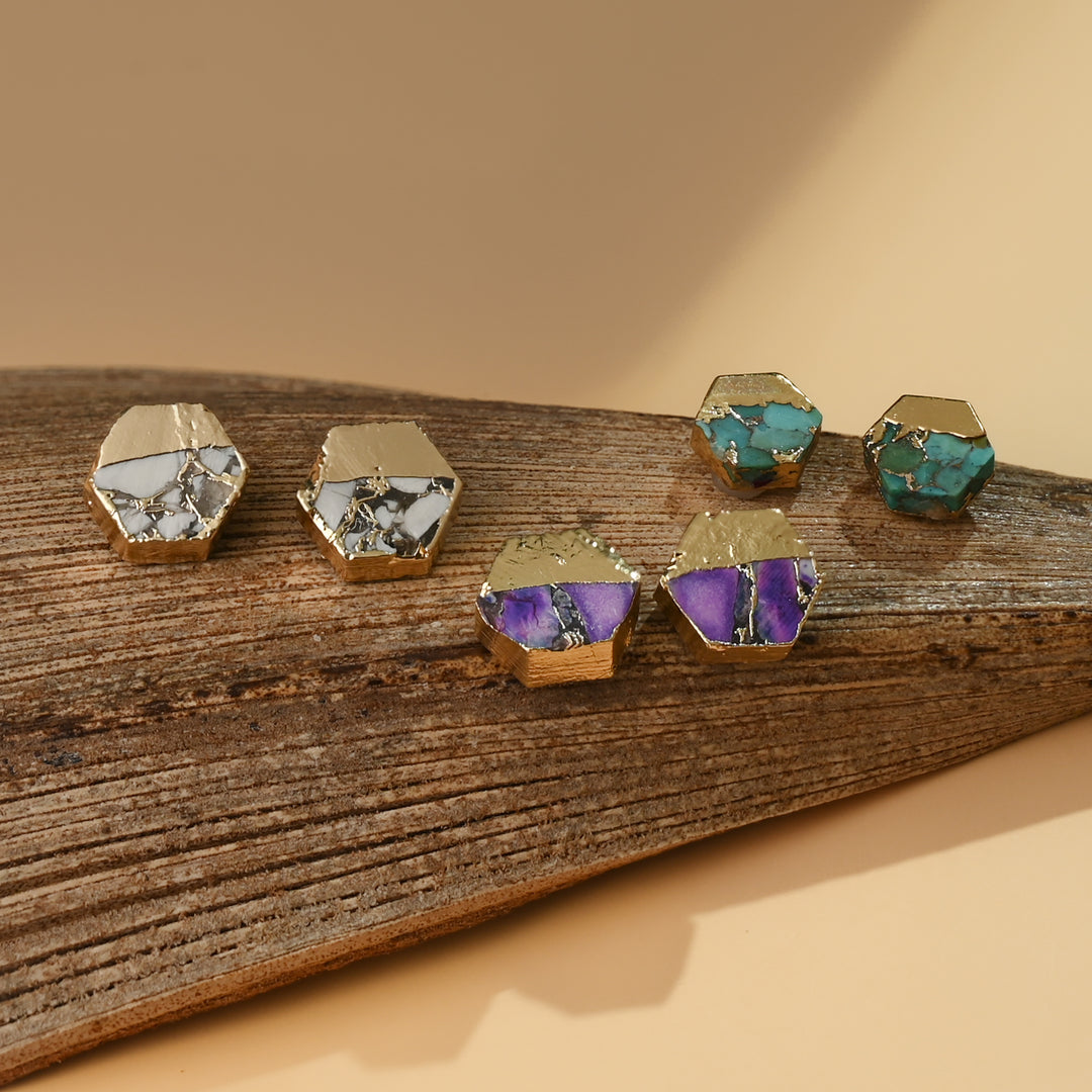Canopy Stud Earrings – Royal Purple Emperor Stone