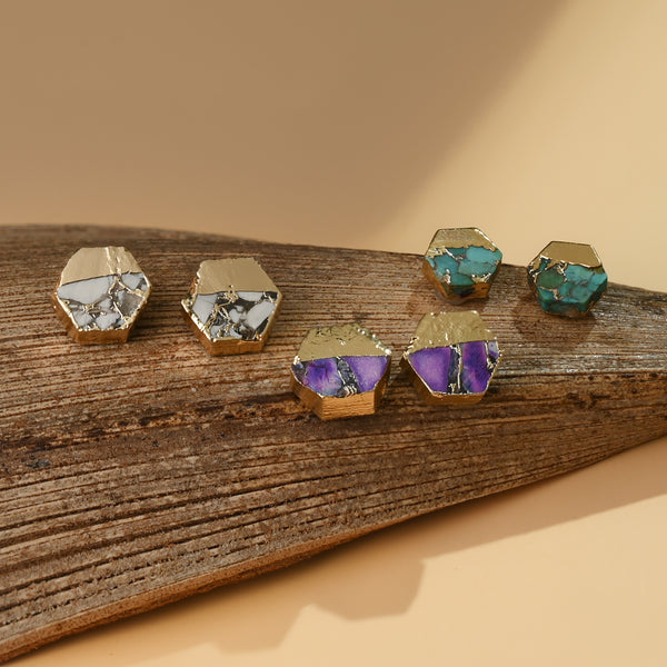 Canopy Stud Earrings – Royal Purple Emperor Stone