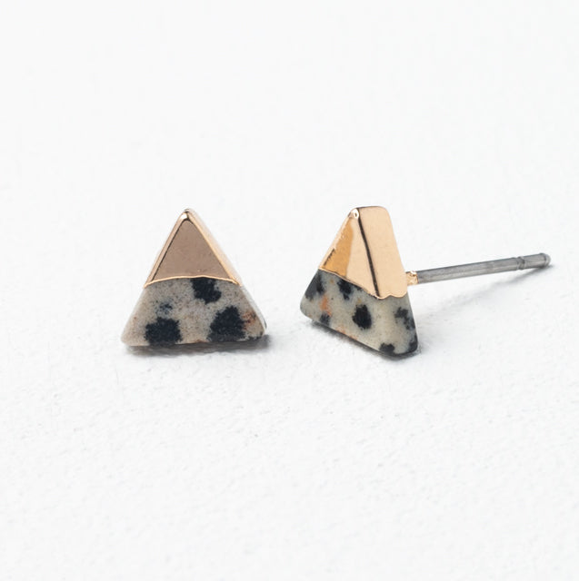 Eternal Studs in Dalmatian Jasper