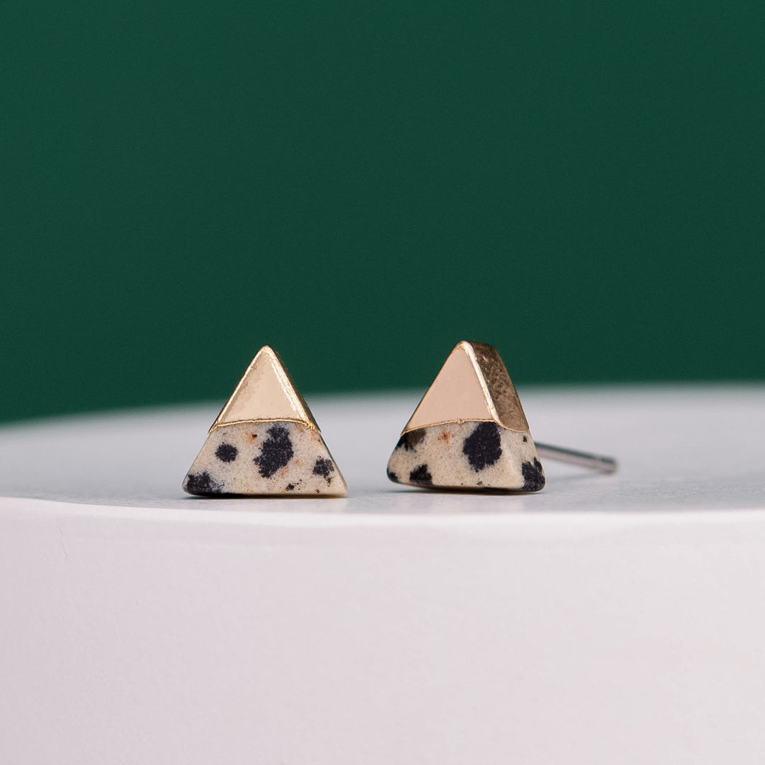 Eternal Studs in Dalmatian Jasper