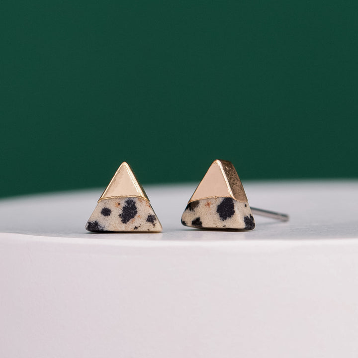 Eternal Studs in Dalmatian Jasper