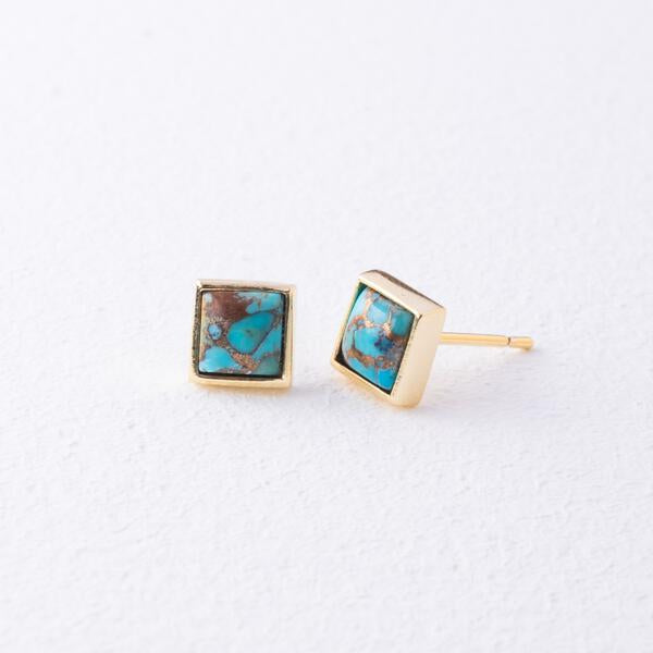 Refuge Natural Turquoise Studs