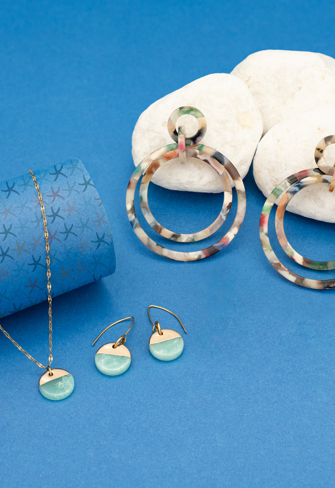 Margot Multicolored  Resin Dangle Earrings