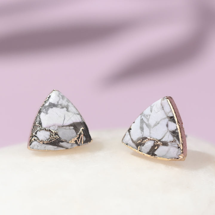 Haven Studs – White Turquoise