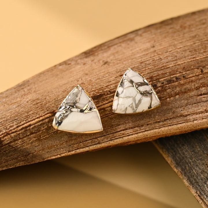 Haven Studs – White Turquoise