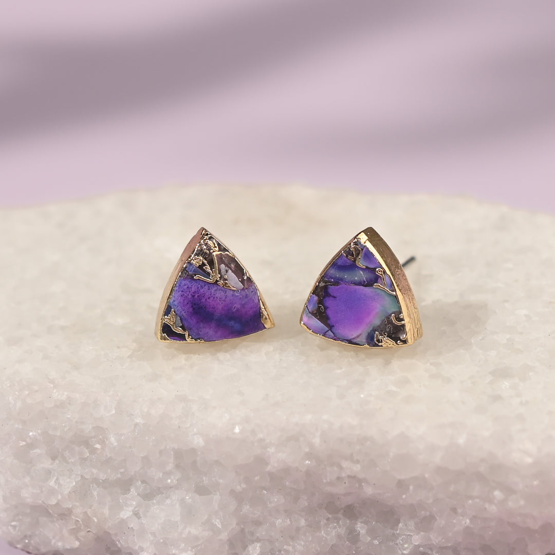 Haven Studs – Royal Purple Emperor Stone