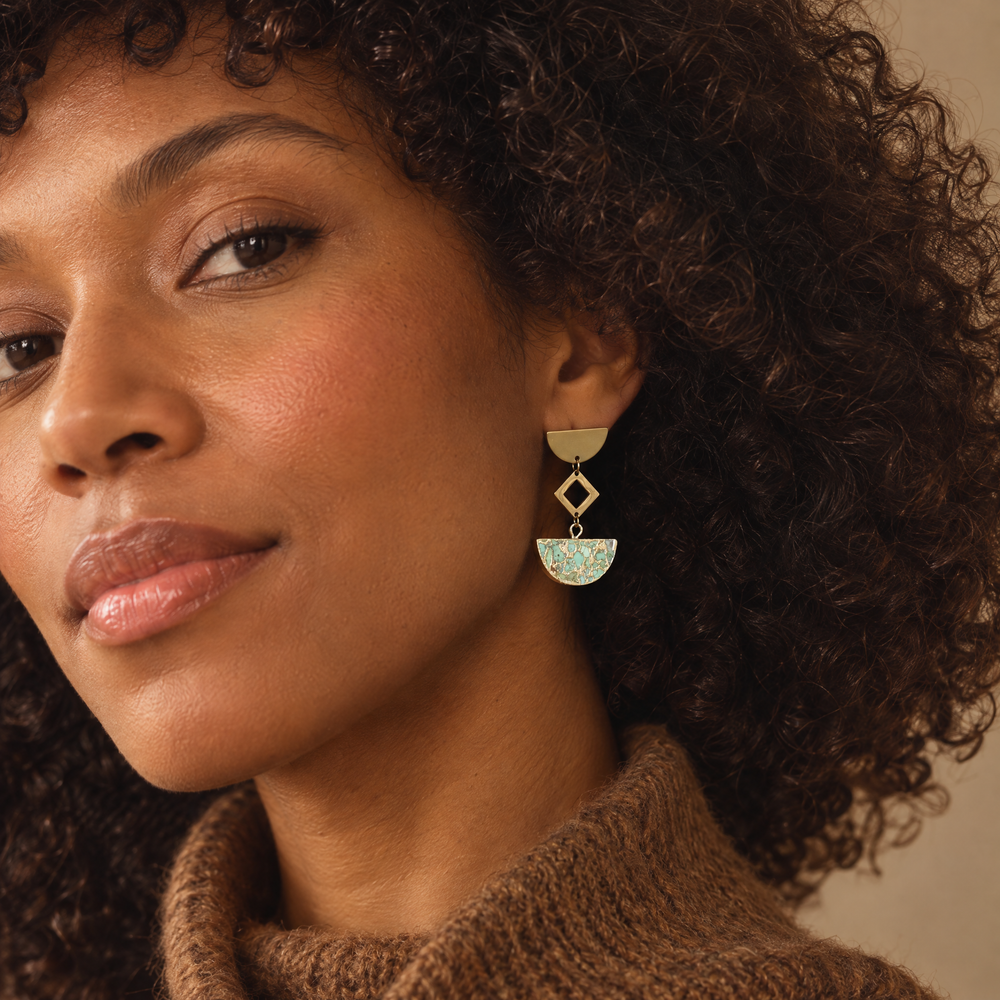 Turning Tide Turquoise Drop Earrings