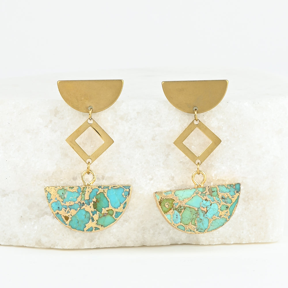 Turning Tide Turquoise Drop Earrings