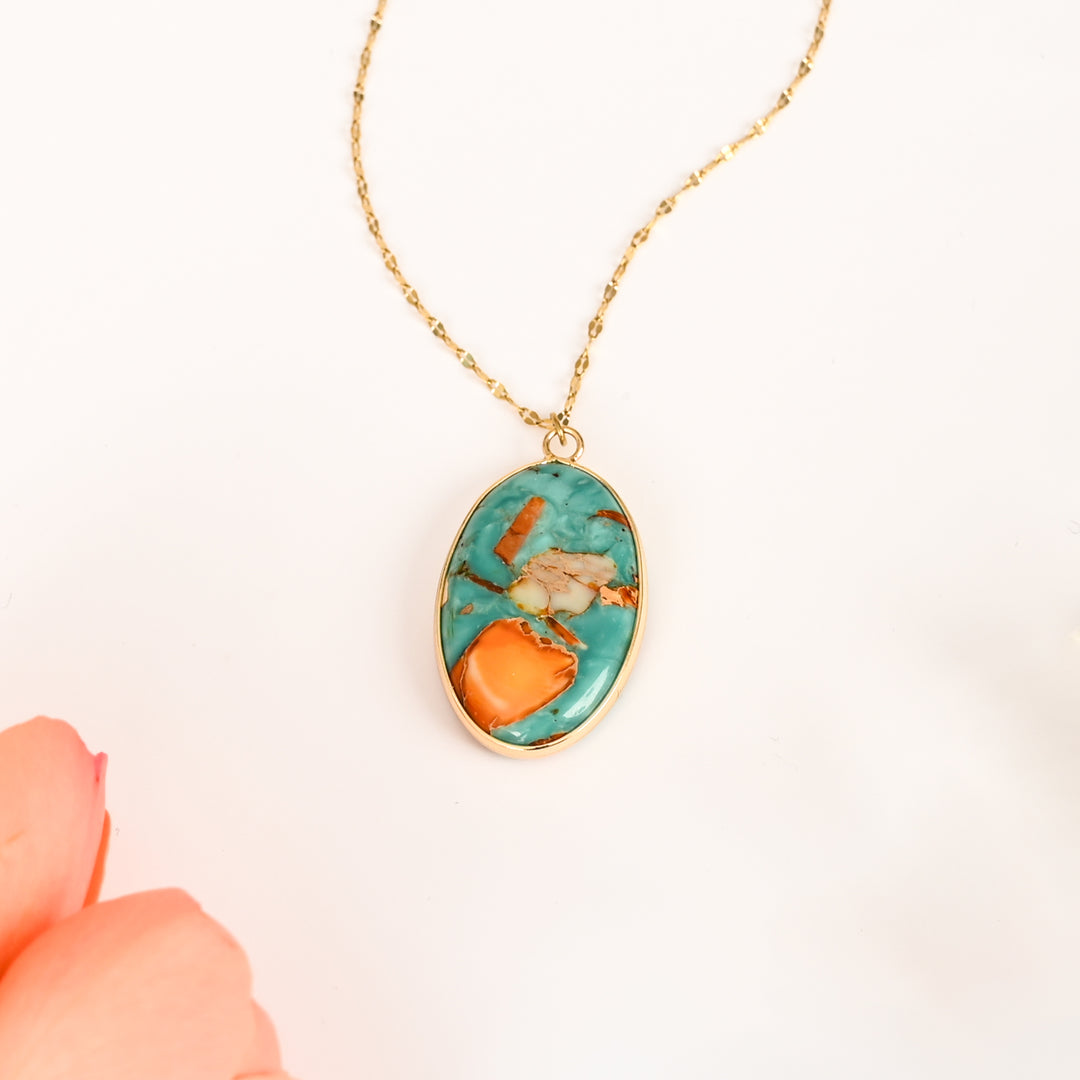 Sierra Bloom Turquoise Emperor Stone Necklace
