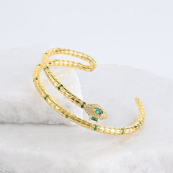 Snake 'Little Dragon' Cuff Bracelet