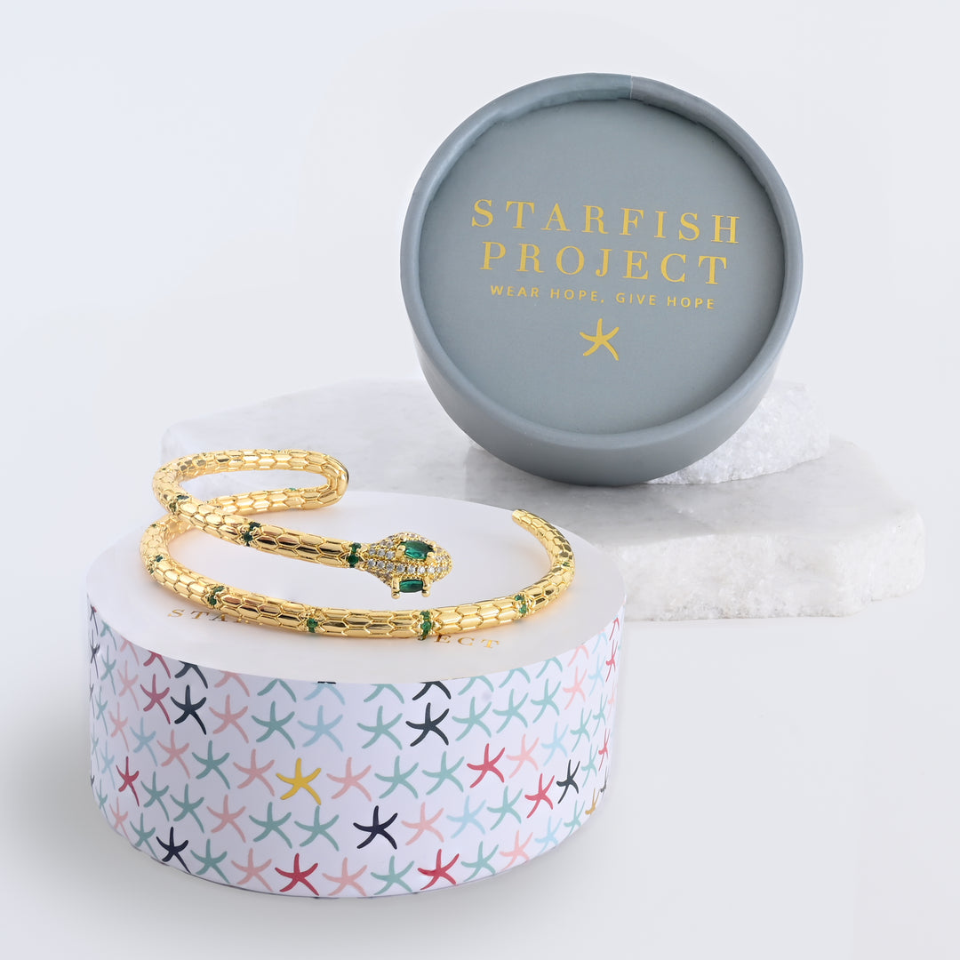 Snake 'Little Dragon' Cuff Bracelet