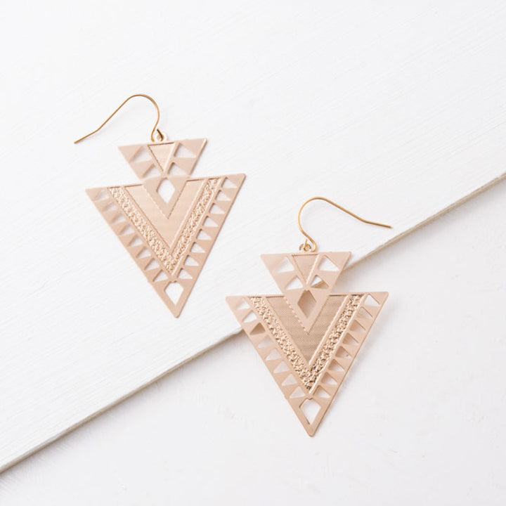CiCi Gold Geometric Dangle Earrings