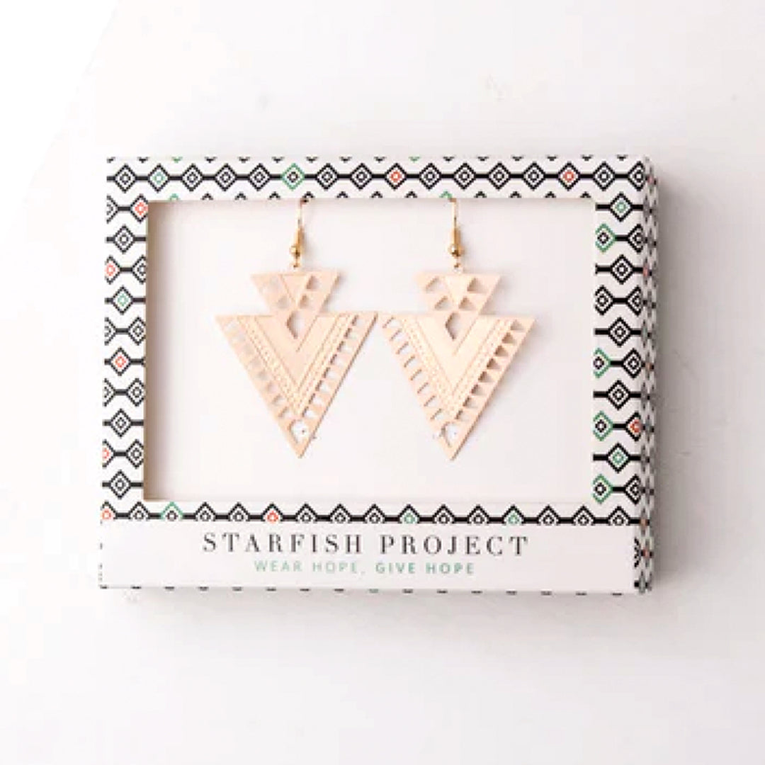 CiCi Gold Geometric Dangle Earrings