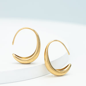 Side by side photo of golden hoop set, golds, online jewelry store, jewelry like pandora, fair trade women's jewelry
