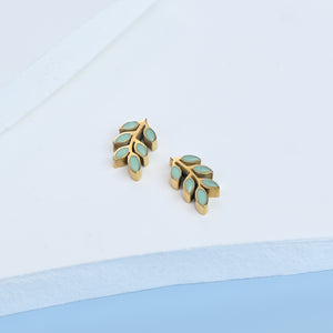 Rowen Stud Earrings in Mint