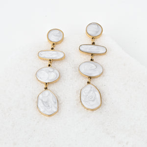 Lunar Eclipse Ivory Drop Earrings