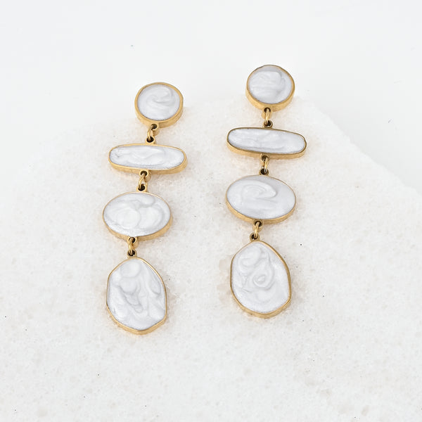 Lunar Eclipse Ivory Drop Earrings