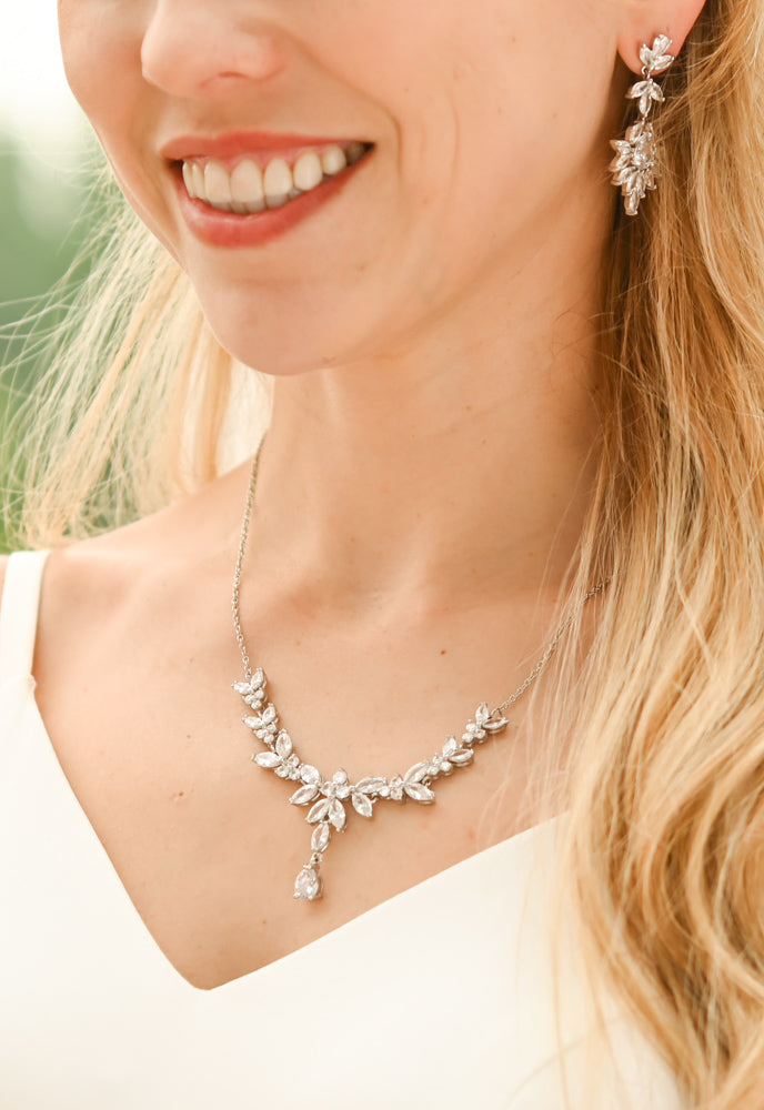 Platinum Chandelier Jewelry Set